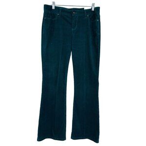 Talbots Women's Signature Boot‎ Leg Corduroy Jeans Size 10P Mid Rise Turquoise